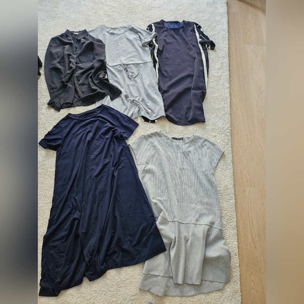 Assorted Navy and Gray Dresses